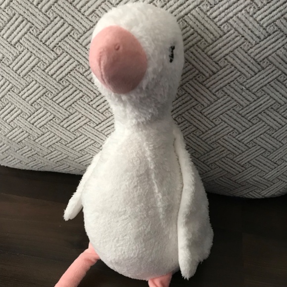 New La Vie en Rose Duck Plush Toy Stuffed Animal Snow White Pink - Picture 2 of 7